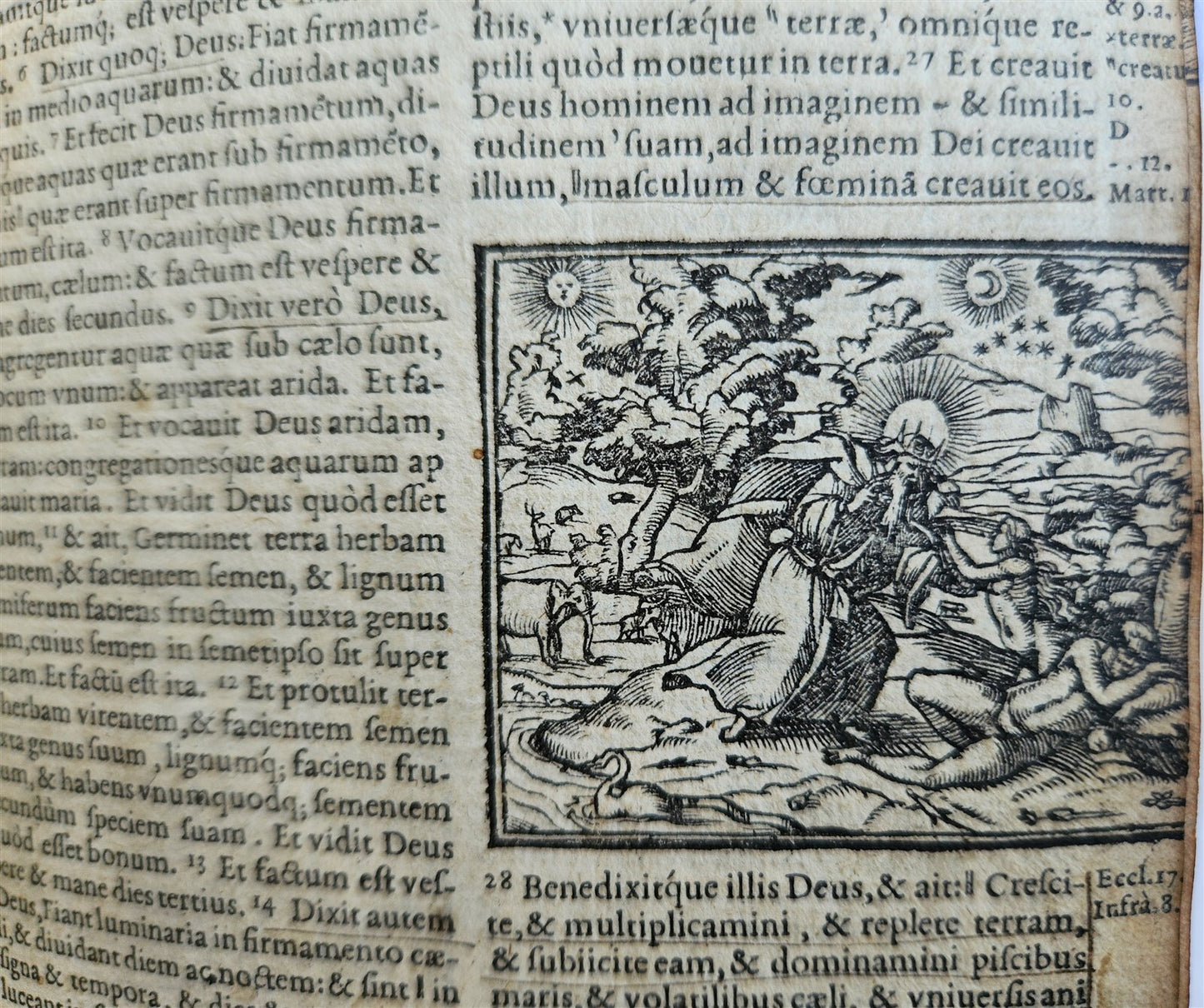 1563 BIBLE in LATIN antique ILLUSTRATED 16th century BIBLIA