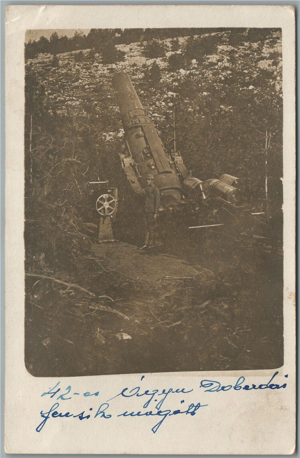 WWI ERA ARTILLERY GUN ANTIQUE REAL PHOTO POSTCARD RPPC