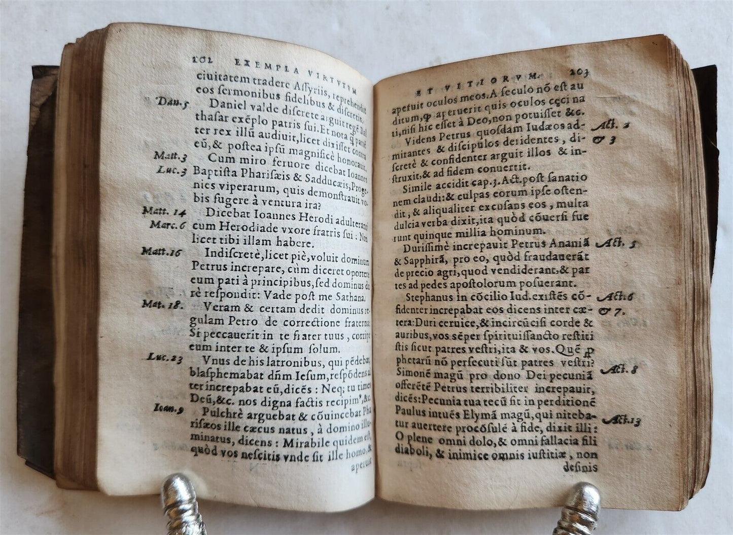 1574 BIBLE of POOR Nicolas de Hanappes antique Virtutum vitiorum Biblia pauperum