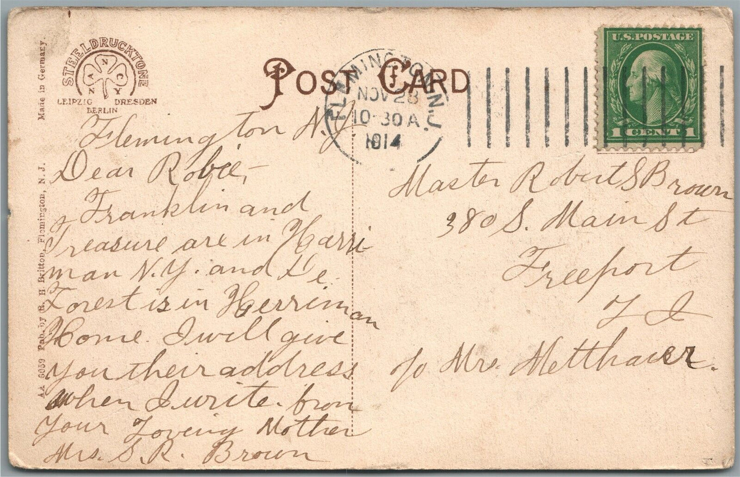 FLEMINGTON NJ MULTI VIEWS ANTIQUE POSTCARD