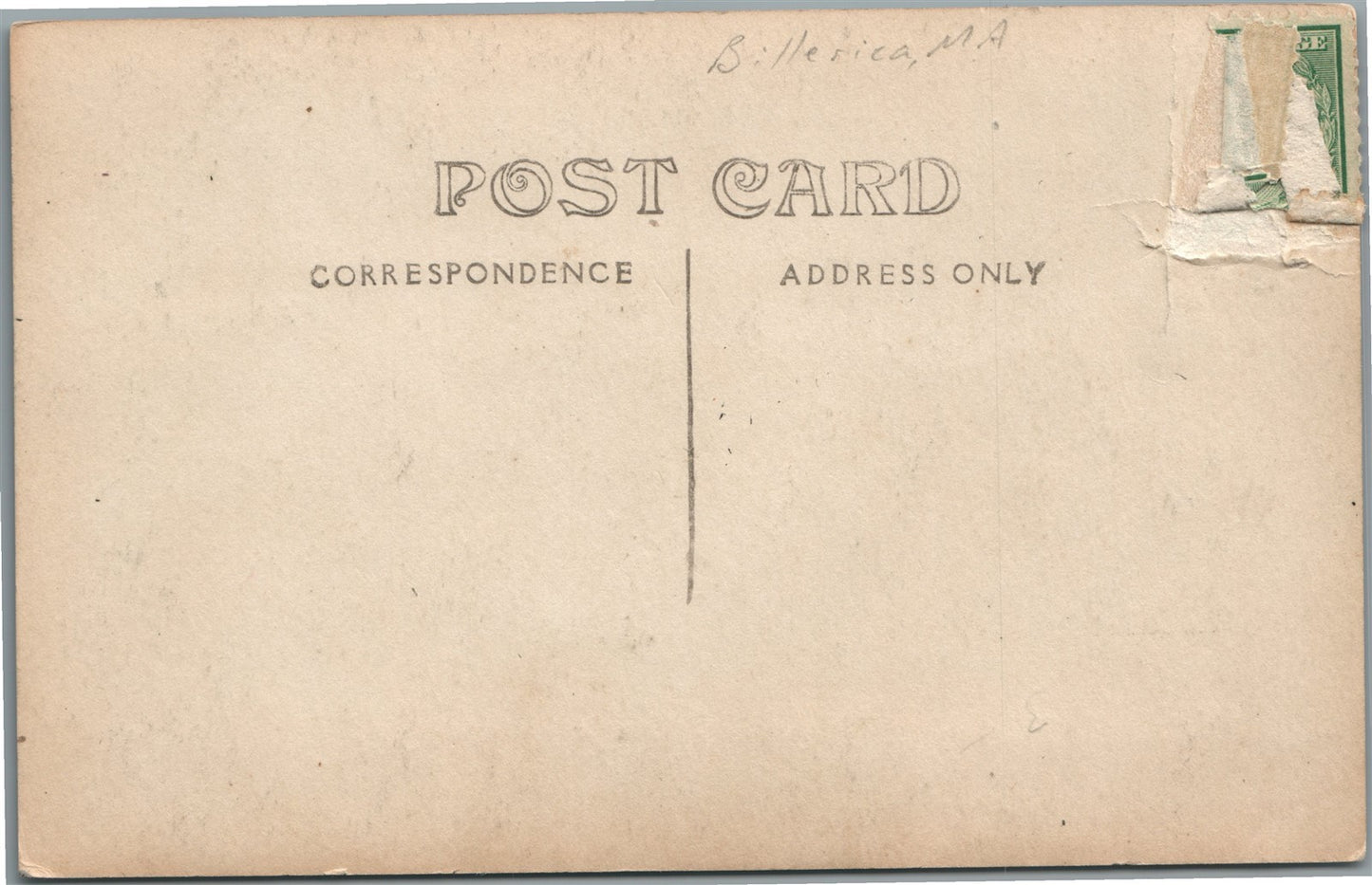 BILLERICA MA MITCHELL MILITARY BOYS SCHOOL ANTIQUE REAL PHOTO POSTCARD RPPC