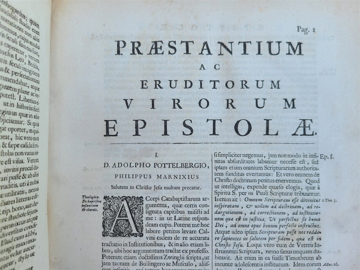 1684 Protestantism antique VELLUM FOLIO Paestantium Eruditorum Virorum Epistolae