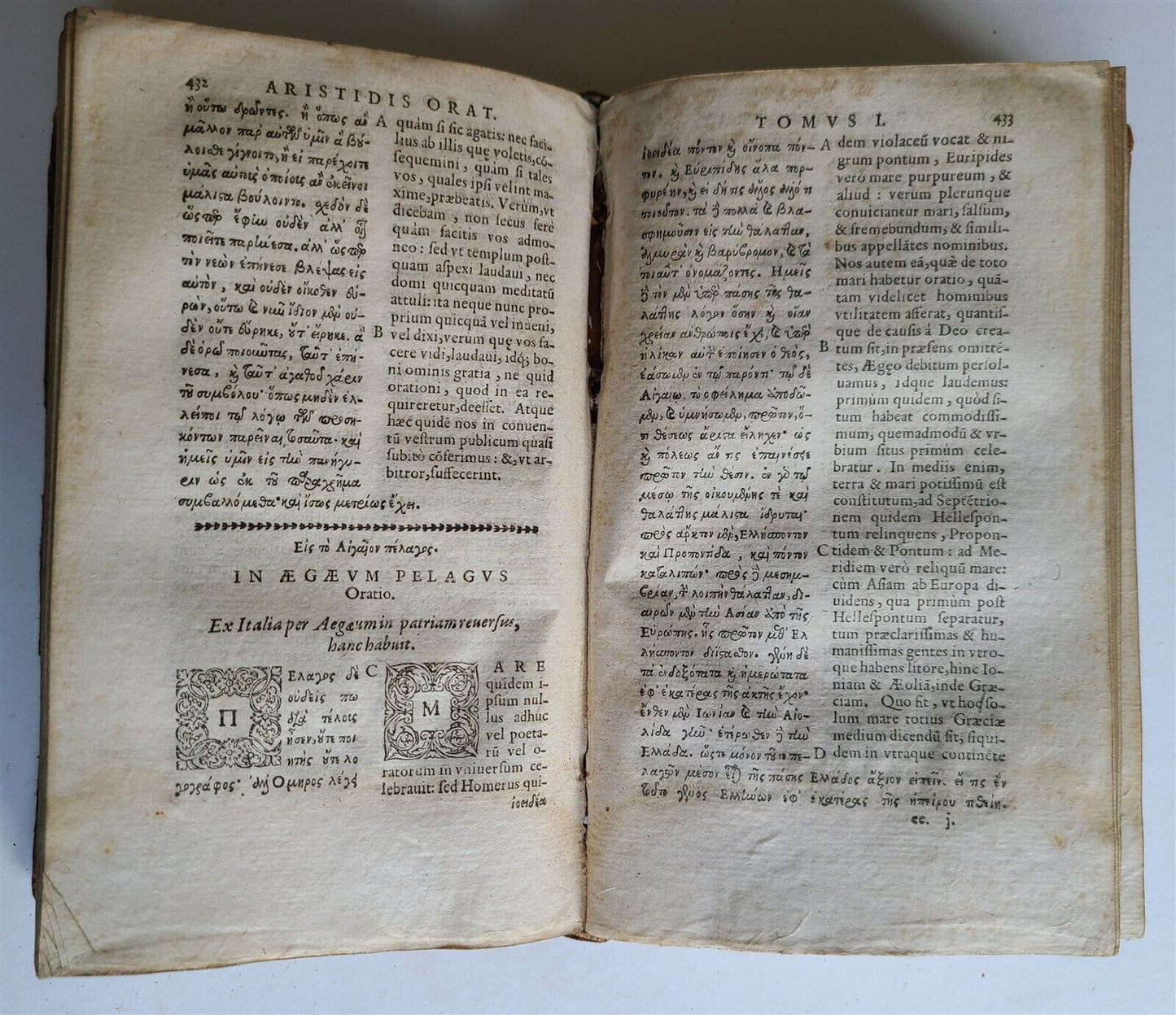 1604 AELIUS ARISTIDES 2 VOLUMES antique Adrianensis Oratoris Clarissimi RARE