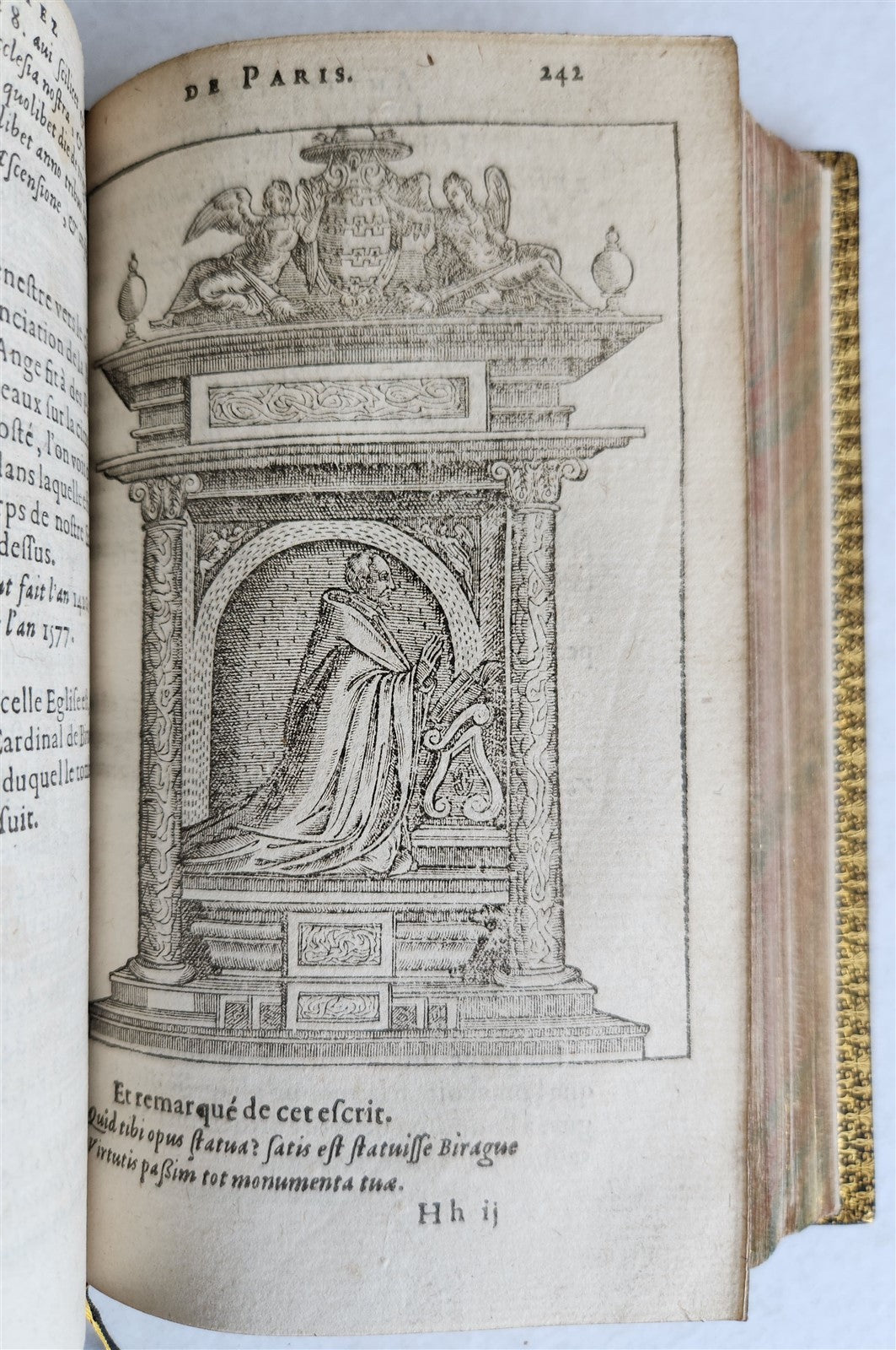 1608 HISTORICAL GUIDE to PARIS ILLUSTRATED w/ 55 WOODCUTS antique