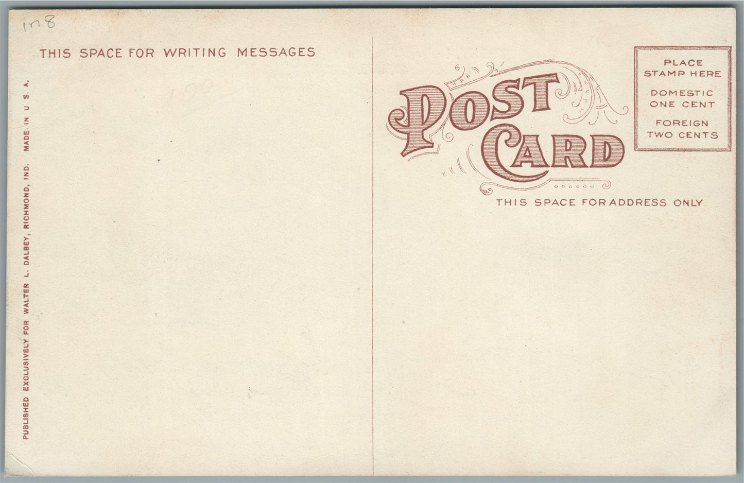 RICHMOND IN MAIN STREET WEST FROM 9th STR. ANTIQUE POSTCARD