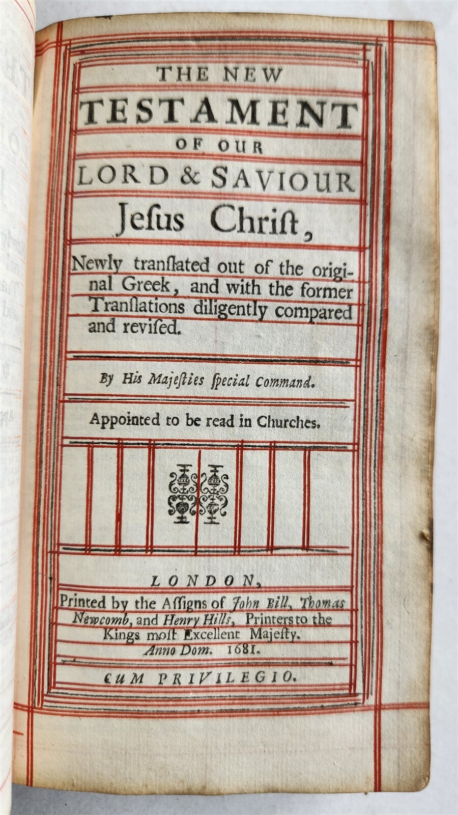 1681 BIBLE in ENGLISH antique FINBE ORIGINAL BINDING Old & New Testament
