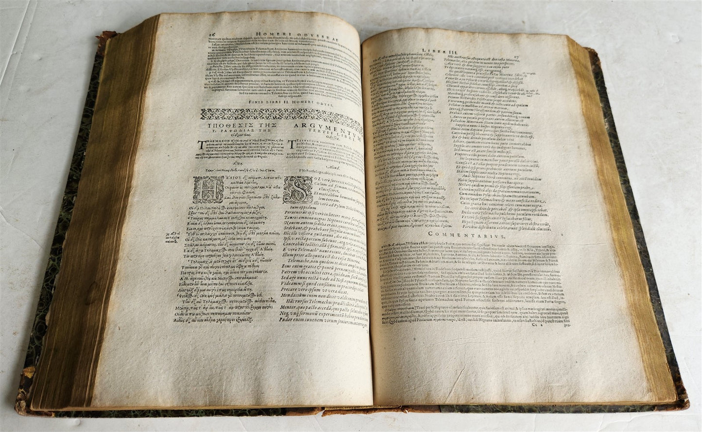 1606 HOMER ILLIAD & ODYSSEY antique in LATIN & GREEK early 17th CENTURY FOLIO