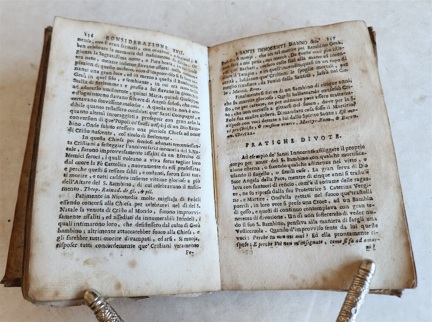 1737 L'AMOR DE CUORI GESU BAMBINIO by S. NATALE antique in ITALIAN vellum bound