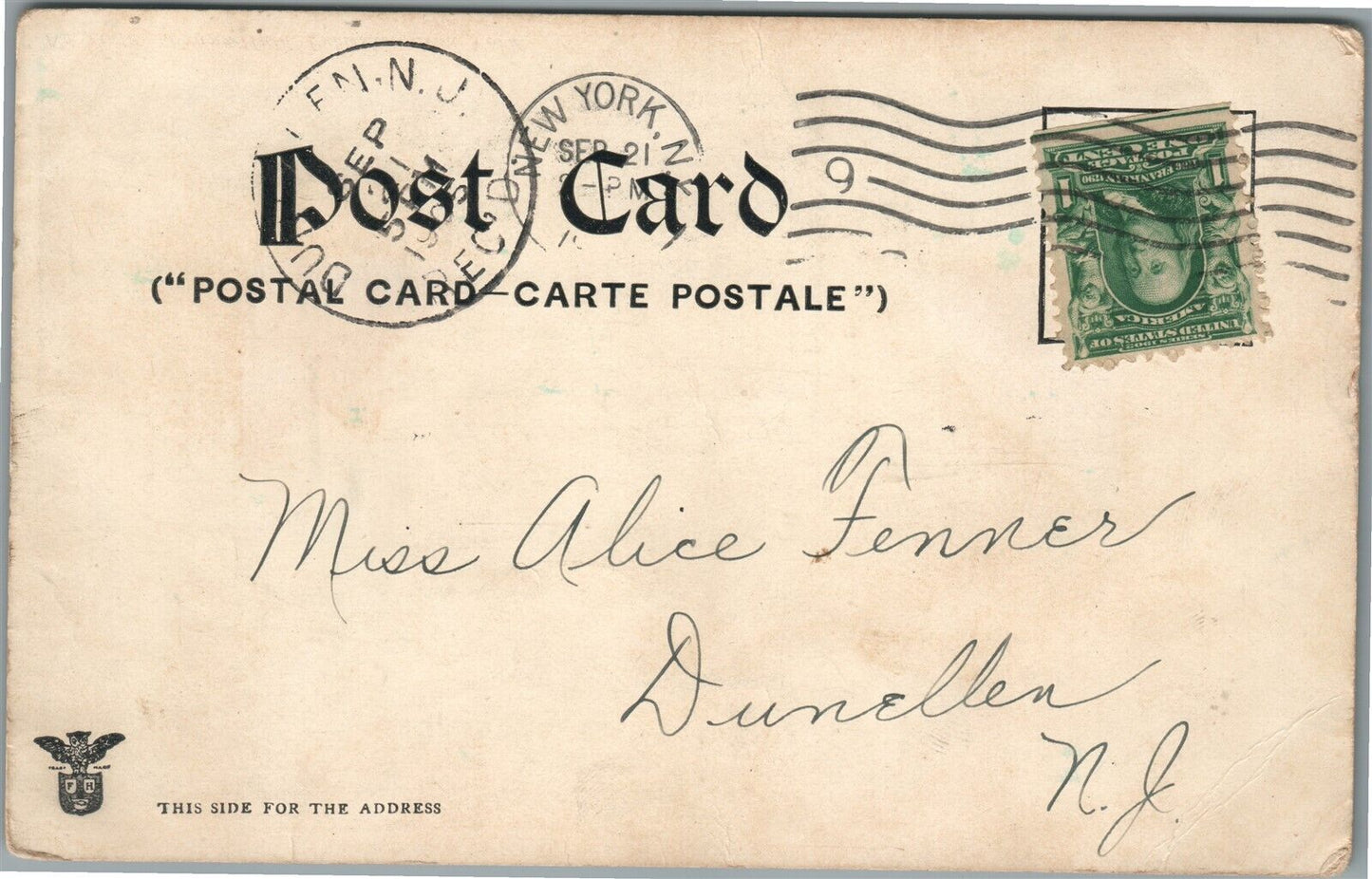 NEW YORK NY HOTEL ASTOR ANTIQUE POSTCARD