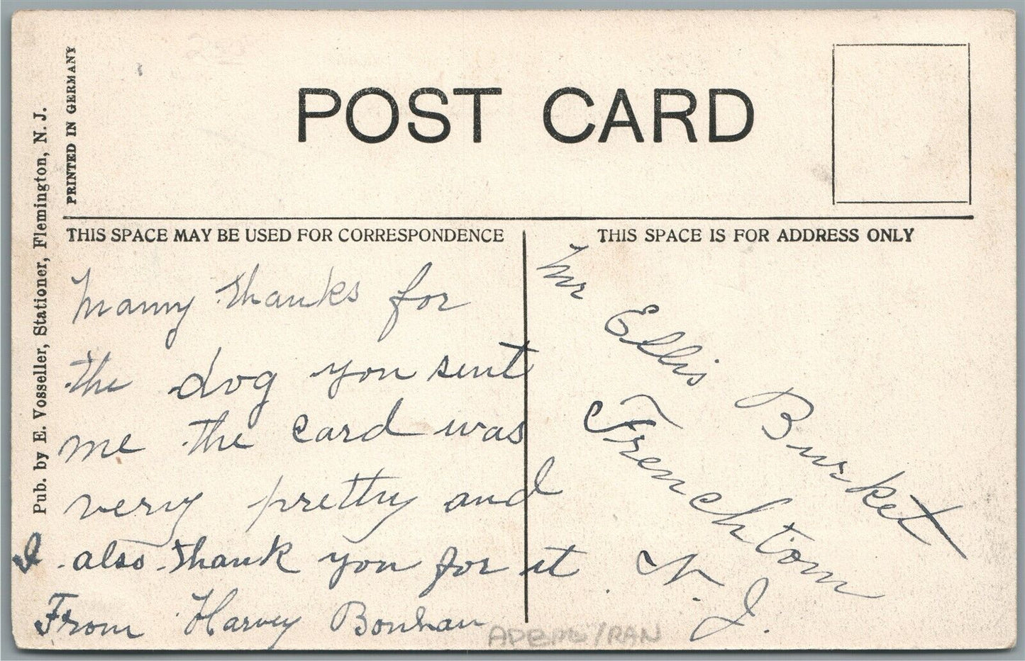 FLEMINGTON NJ MINE STREET ANTIQUE POSTCARD