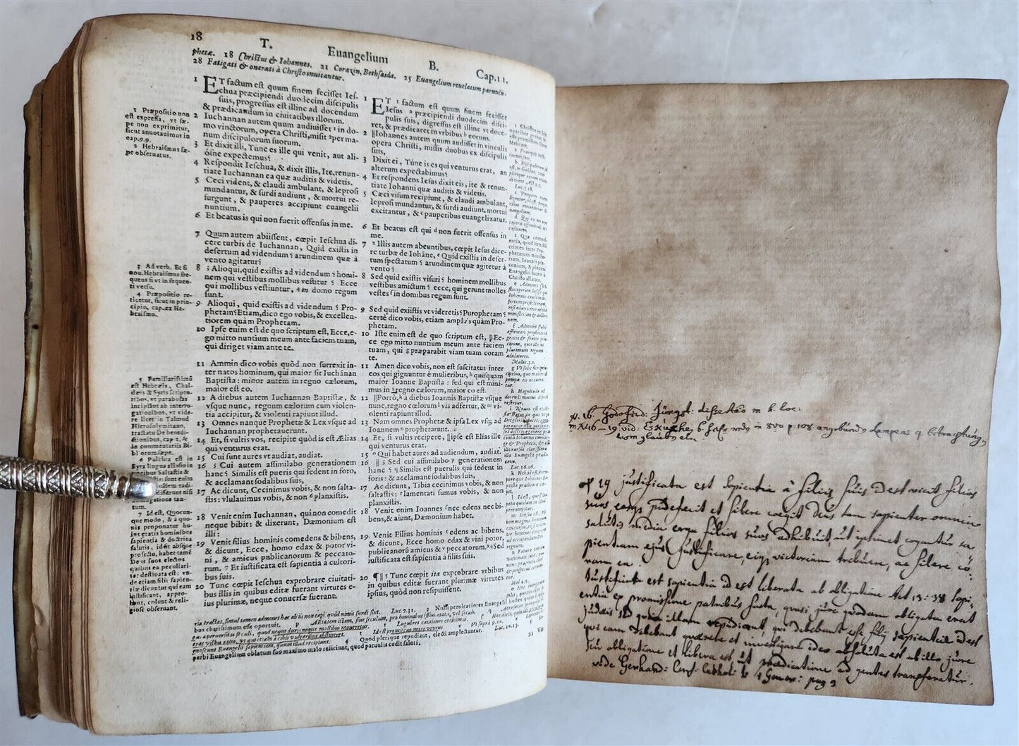 1585 BIBLE in LATIN printed in LONDON antique VELLUM 16th CENTURY NEW TESTAMENT