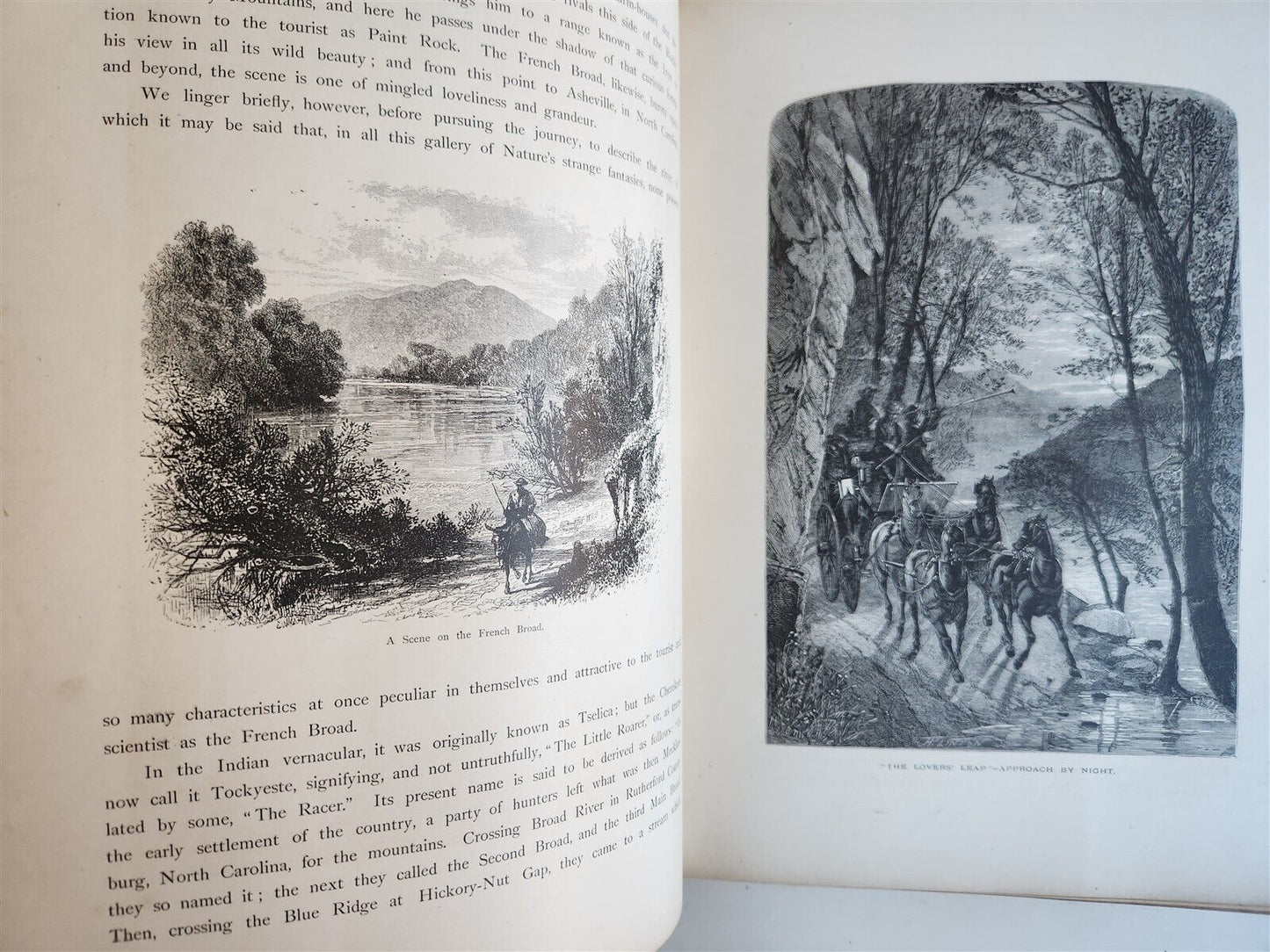 1874 PICTURESQUE AMERICA by WILLIAM BRYANT 2 FOLIO VOLUMES ILLUSTRATED antique