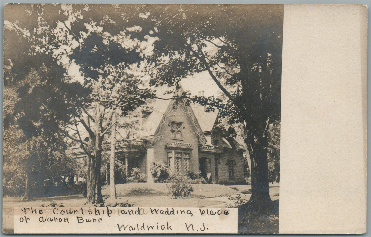 WALDWICK NJ WEDDING PLACE ANTIQUE REAL PHOTO POSTCARD RPPC