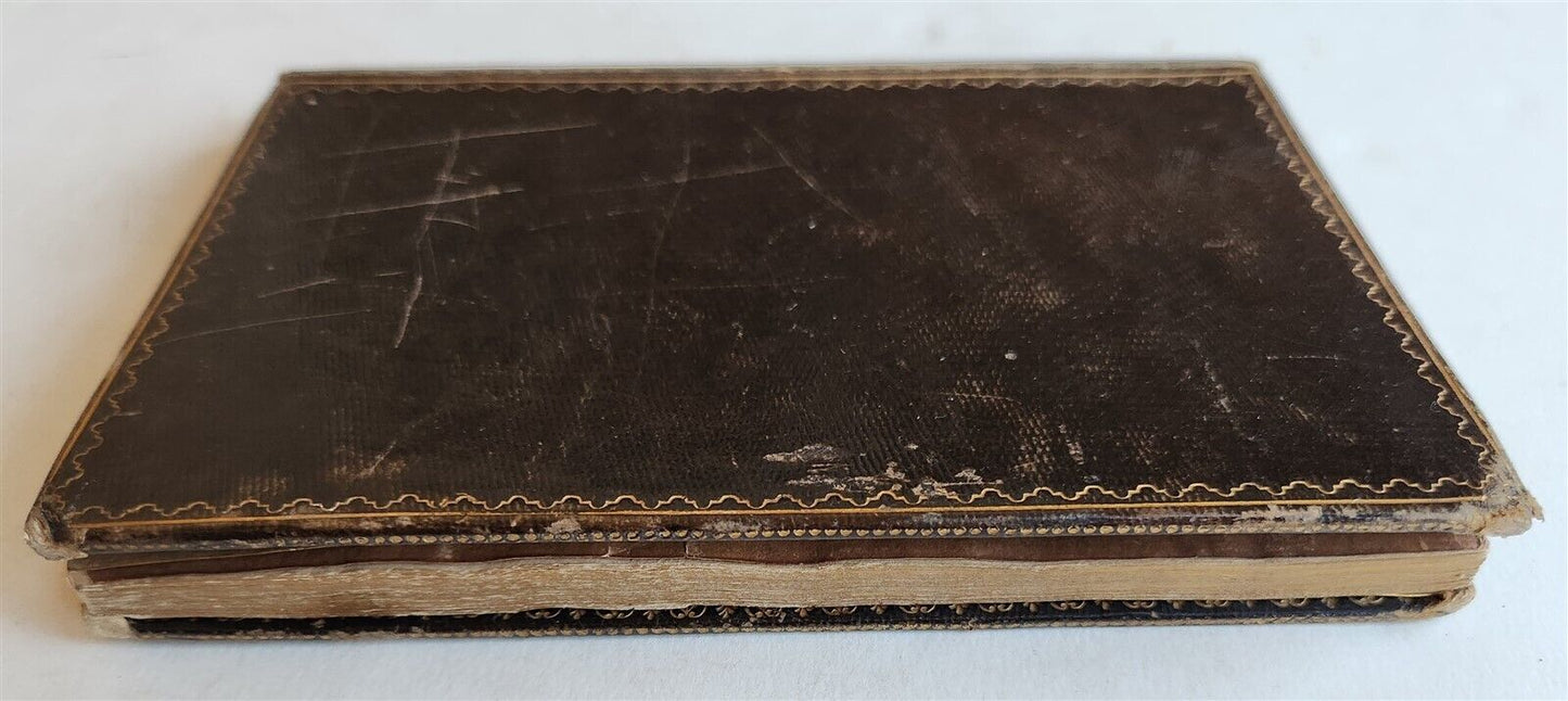 1651 PRAYER BOOK in FRENCH & LATIN BEAUTIFULLY ILLUSTRATED antique FINE BINDING