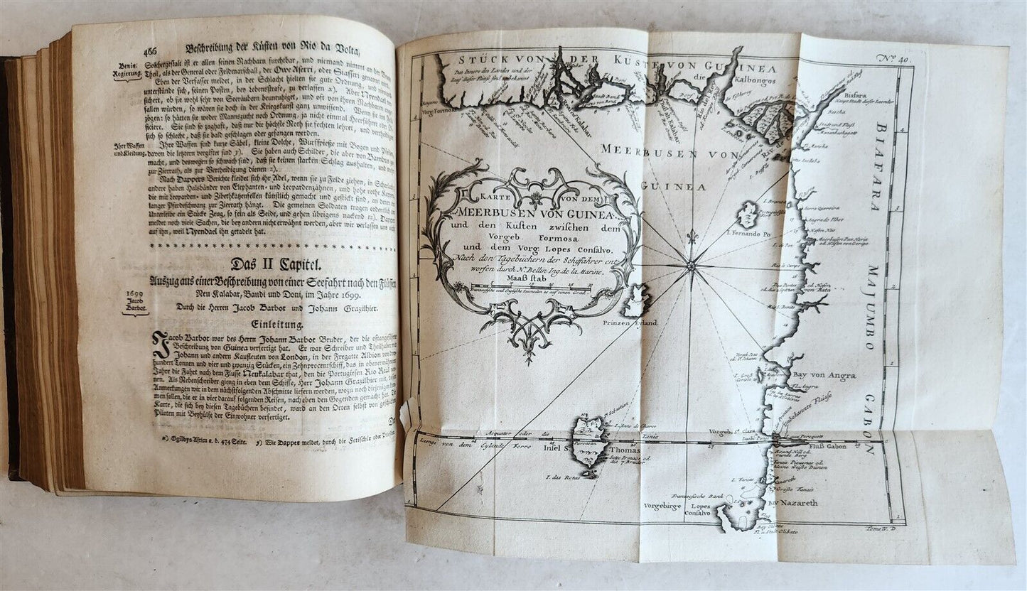 1749 TRAVELS HISTORY ILLUSTRATED antique AFRICA Guinea Benin Angola Loango Congo
