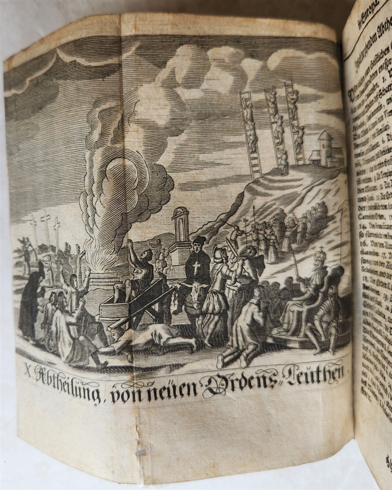 1674 WORLD'S RELIGIOUS SERVICES FULLY ILLUSTRATED antique VELLUM BINDING
