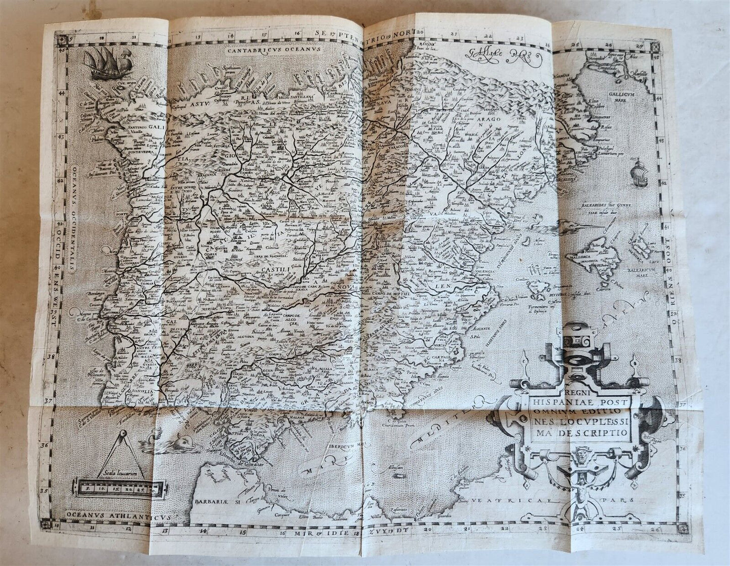 1603 HISTORY of SPAIN LUSITANIA ETHIOPIA INDIA antique FOLIO ILLUSTRATED w/ MAPS
