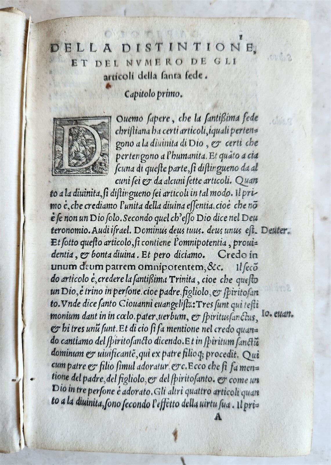 1550 ESPOSITIONE SOPRA IL CREDO by Domenico Cavalca Antique in ITALIAN vellum