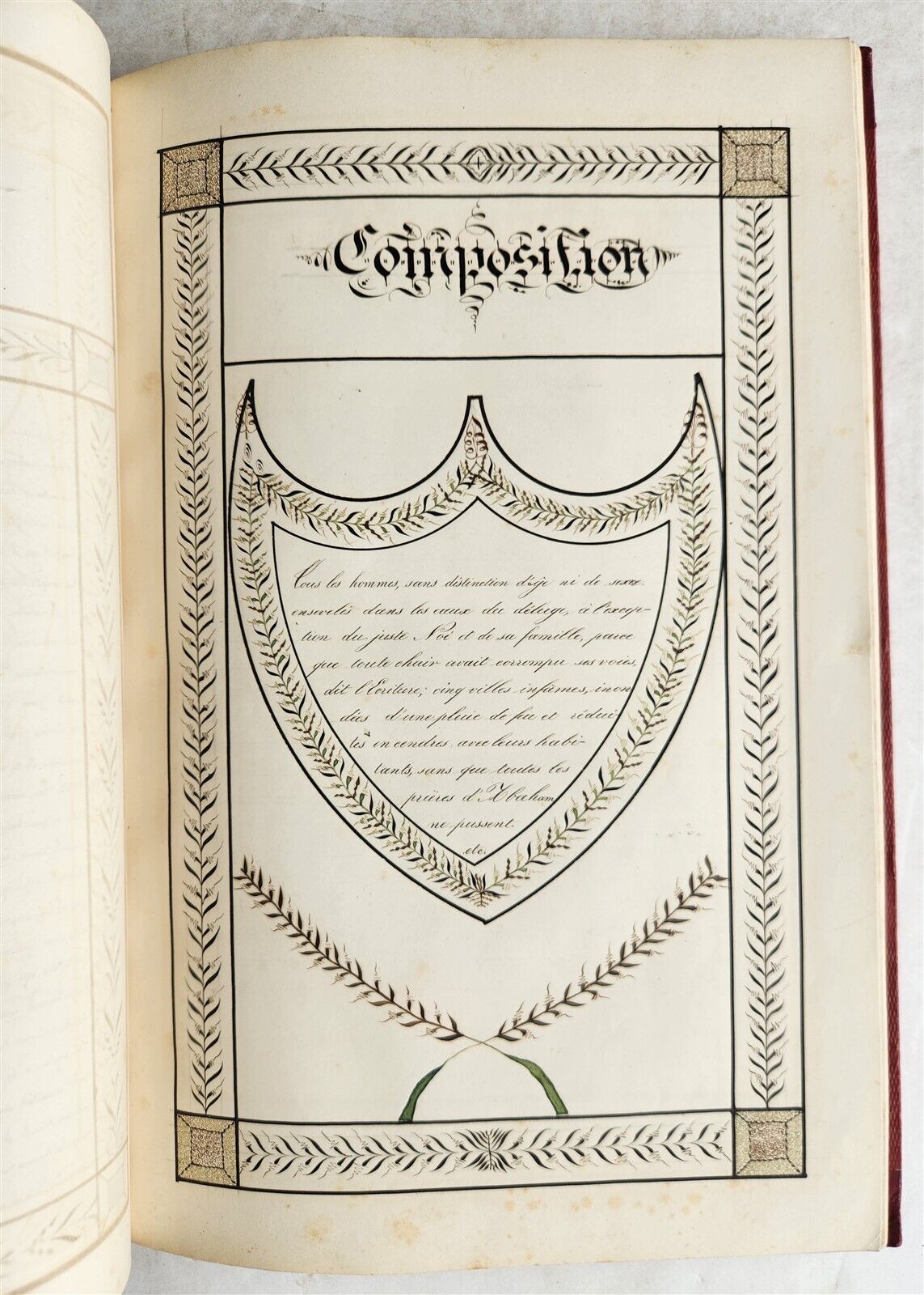 1840 MANUSCRIPT in FRENCH antique FOLIO 57 leaves