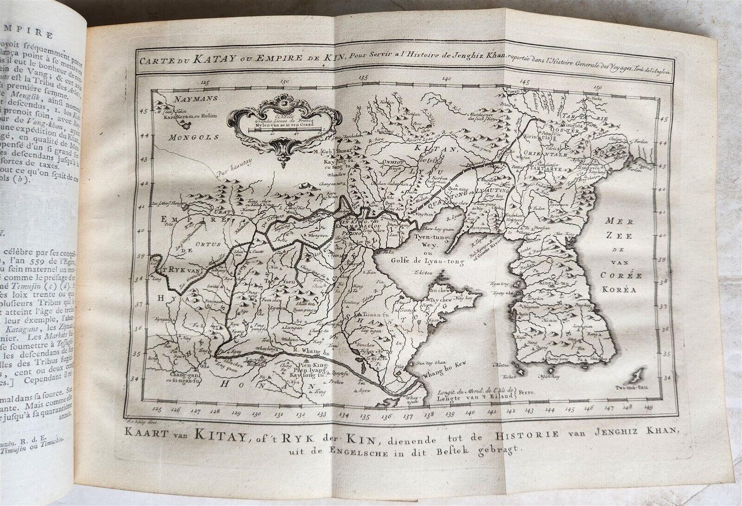 1749 TRAVELS TO CENTRAL ASIA & CHINA antique Histoire generale des voyages vol.9