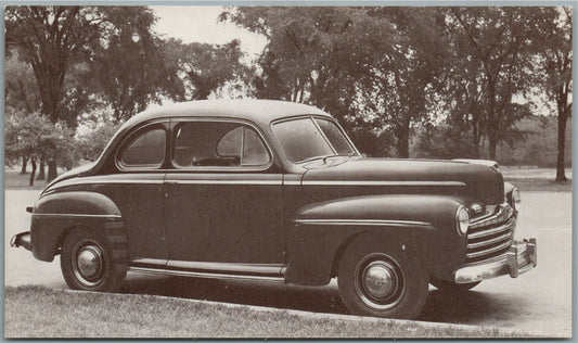 1946 FORD DELUXE CLUB COUPE VINTAGE POSTCARD