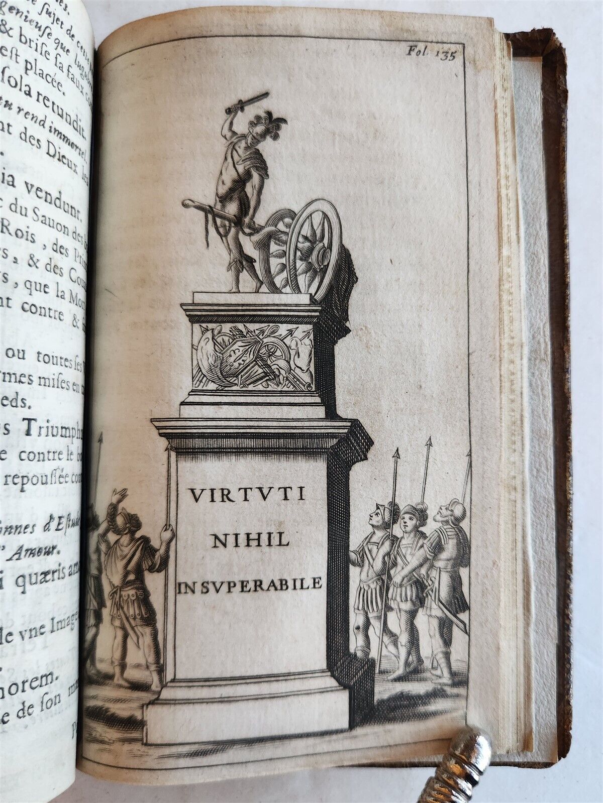 1662 ART OF EMBLEMS antique 17th CENTURY STUNNING BINDING illustrated