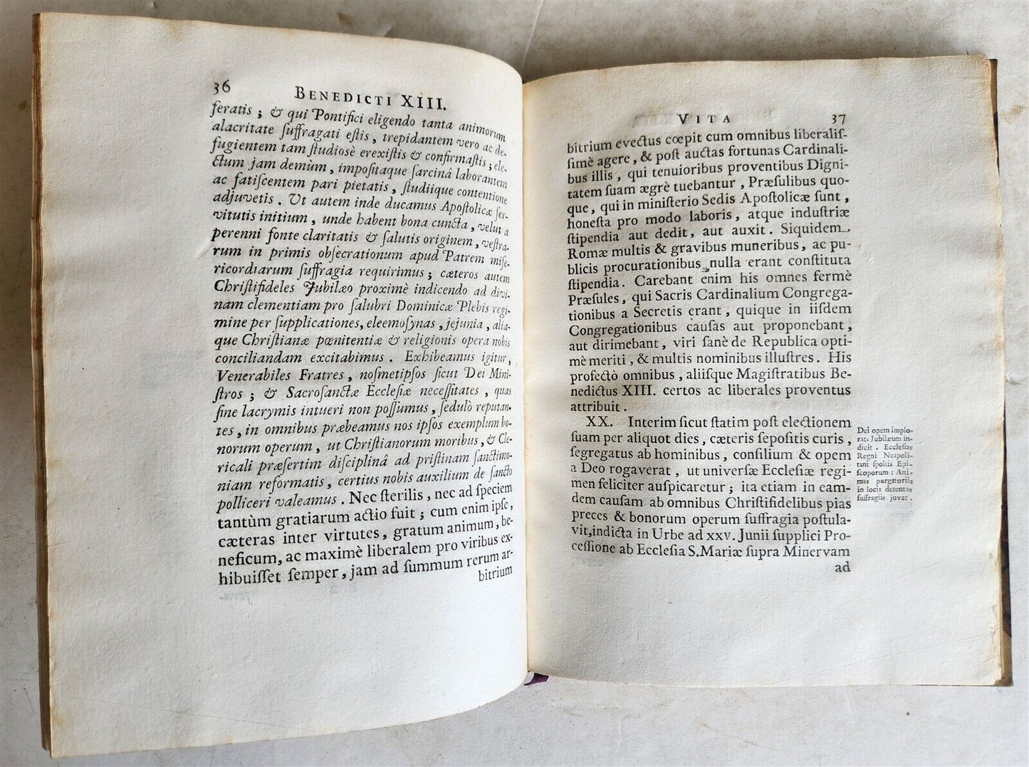 1741 VITA et BENEDICTO XIV antique Vellum in ITALIAN