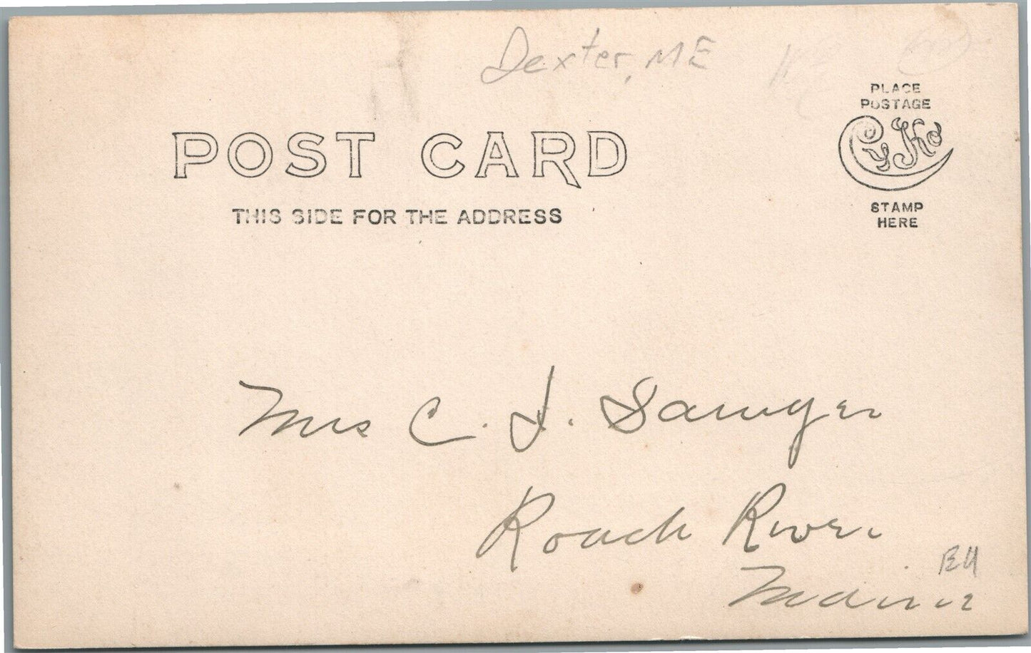 DEXTER ME ANTIQUE REAL PHOTO POSTCARD RPPC