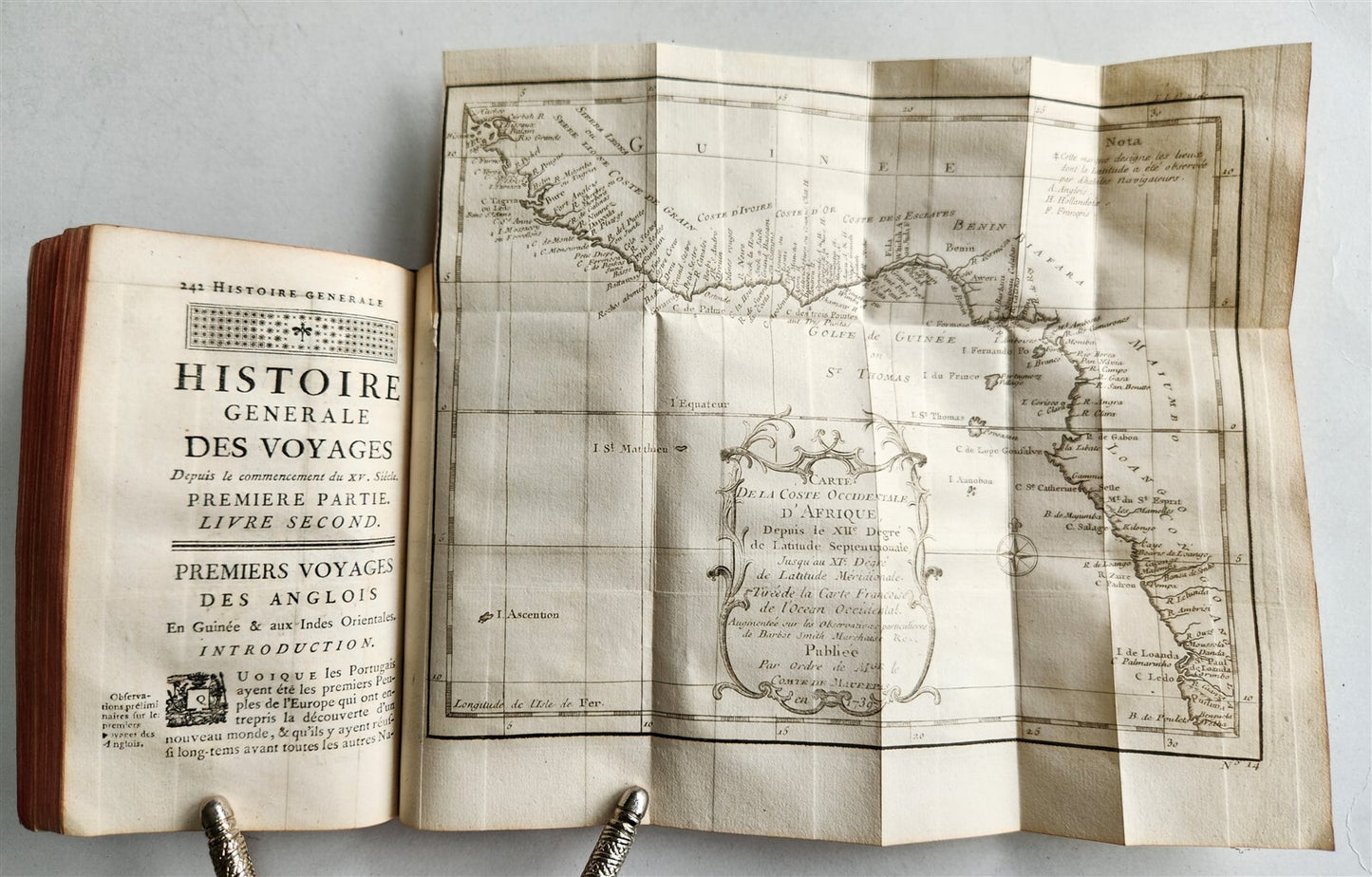1749 HISTOIRE des VOYAGES antique V.2 TENERIFE PERSIAN GULF W.AFRICA illustrated