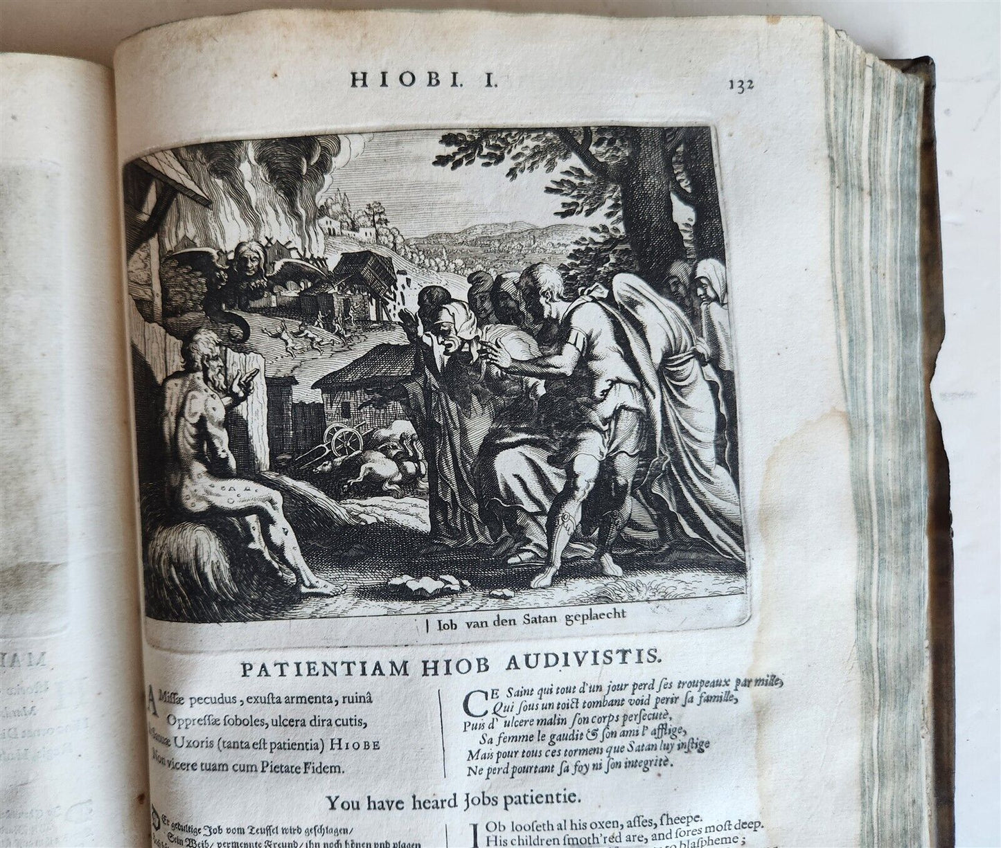1659 FIGURES OF THE BIBLE in DUTCH antique ILLUSTRATED w/ 233 ENGRAVINGS vellum