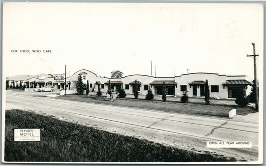 VANDALIA OH YENDES MOTEL VINTAGE REAL PHOTO POSTCARD RPPC