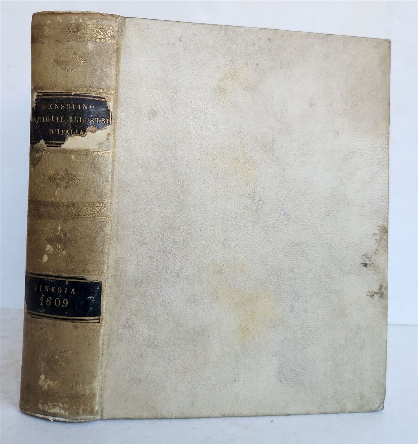 1609 DELLA ORIGINE et de FATTI DELLE FAMIGLIE ILLUSTRI D'ITALIA antique VELLUM