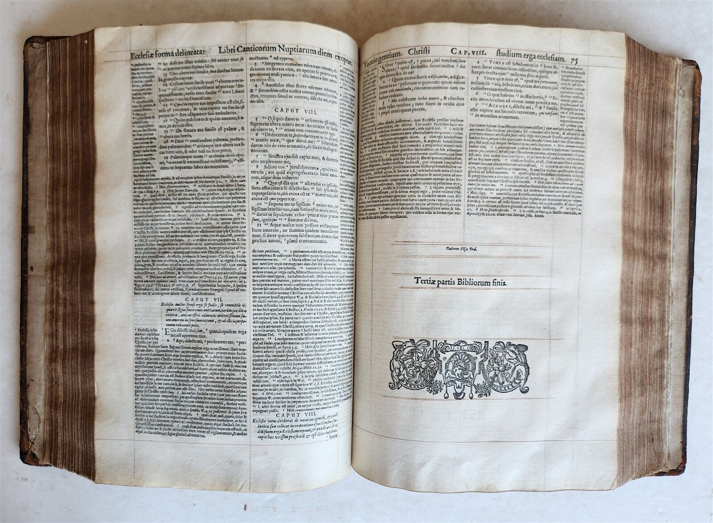 1593 BIBLE in LATIN antique LONDON ROBERT BARKER Old & New Testament FOLIO