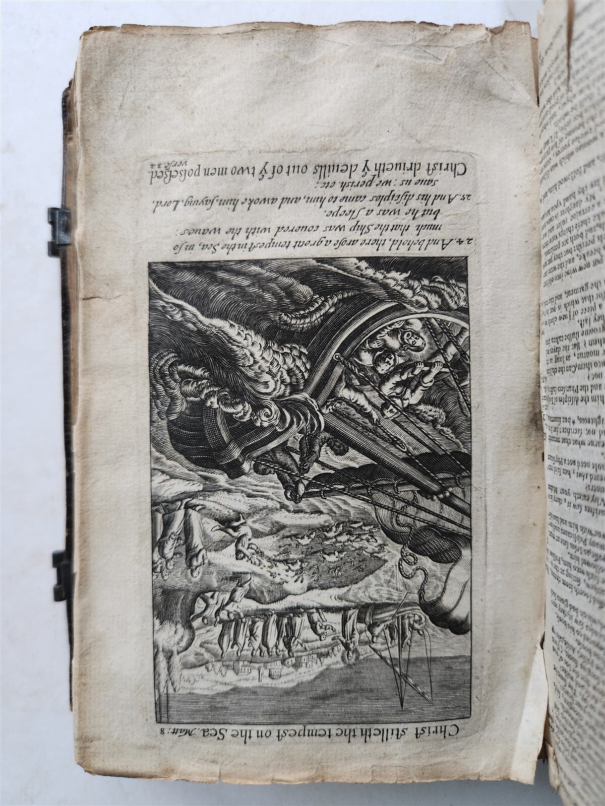1631-34 BIBLE in ENGLISH ILLUSTRATED NEW TESTAMENT COMMON PRAYERS PSALMS antique