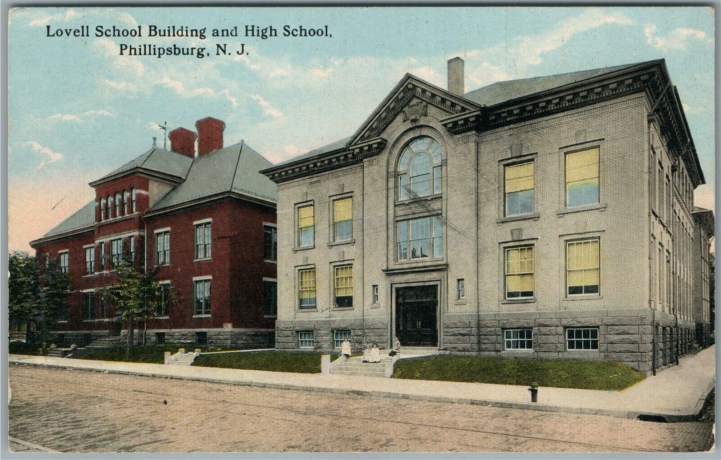 PHILLIPSBURG NJ LOVELL SCHOOL ANTIQUE POSTCARD