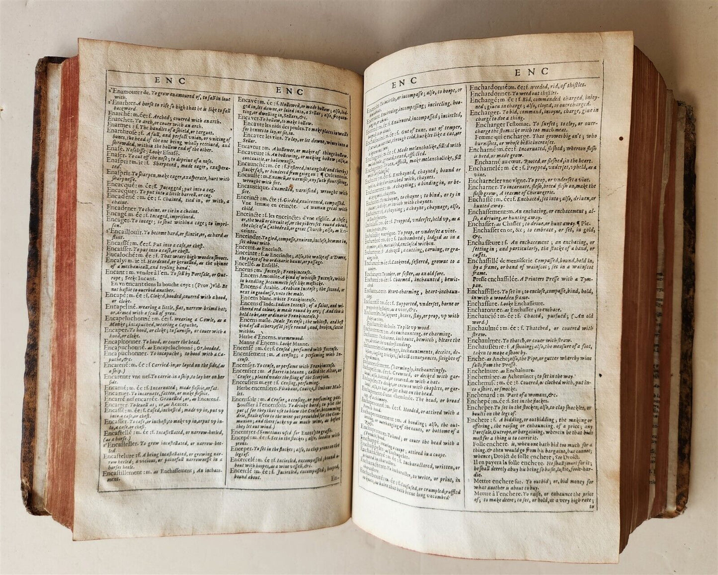 1632 DICTIONARIE of FRENCH & ENGLISH TONGUES by Randle Cotgrave antique ENGLISH
