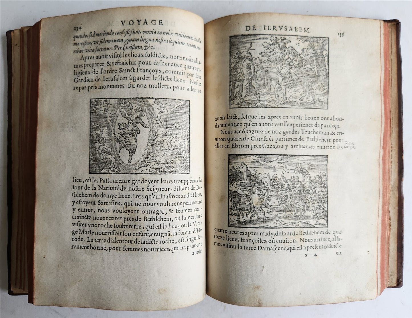 1573 VOYAGE to JERUSALEM & HOLY LAND PLACES antique FULLY ILLUSTRATED w/ MAPS