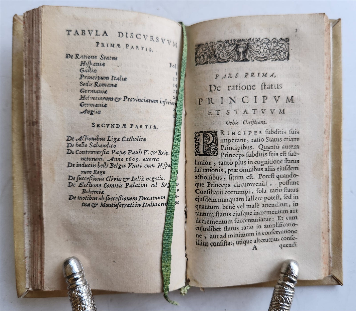 1645 TRUTINA STATUUM EUROPAE antique VELLUM BINDING