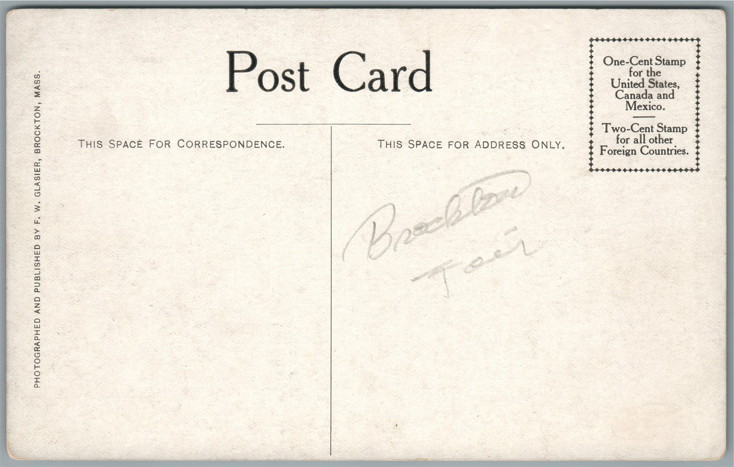 BROCKTON FAIR MA ANTIQUE POSTCARD w/ AEROPLANE