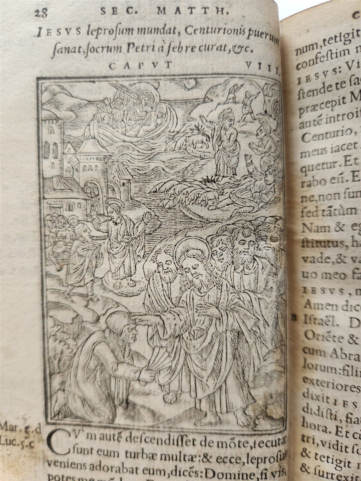 1548 BIBLE IN LATIN ILLUSTRATED antique 16th CENTURY NEW TESTAMENT rare