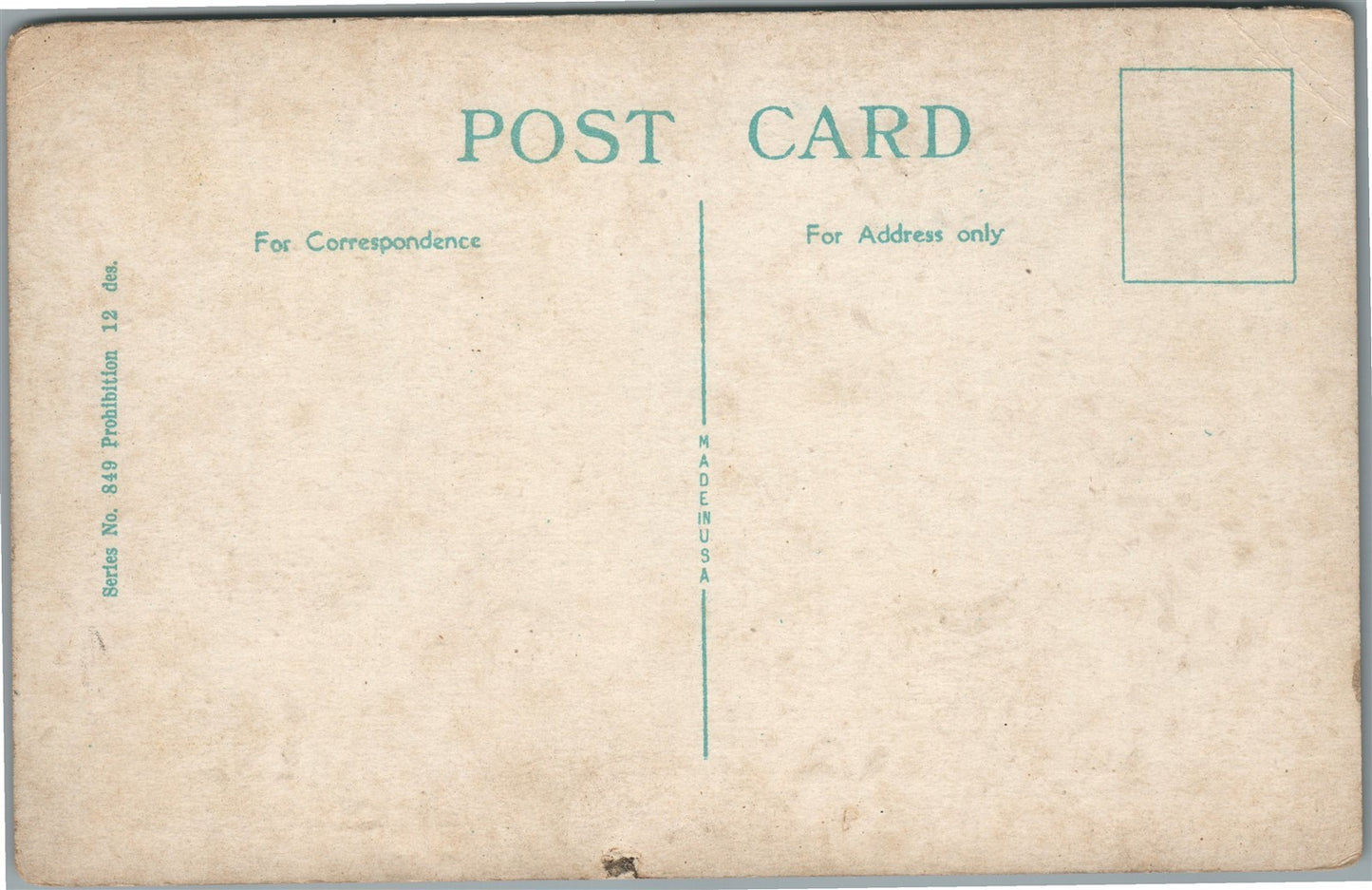 ALCOHOL PROHIBITION ANTIQUE SATIRICAL POSTCARD - BOOTLEGGER'S BUSINESS