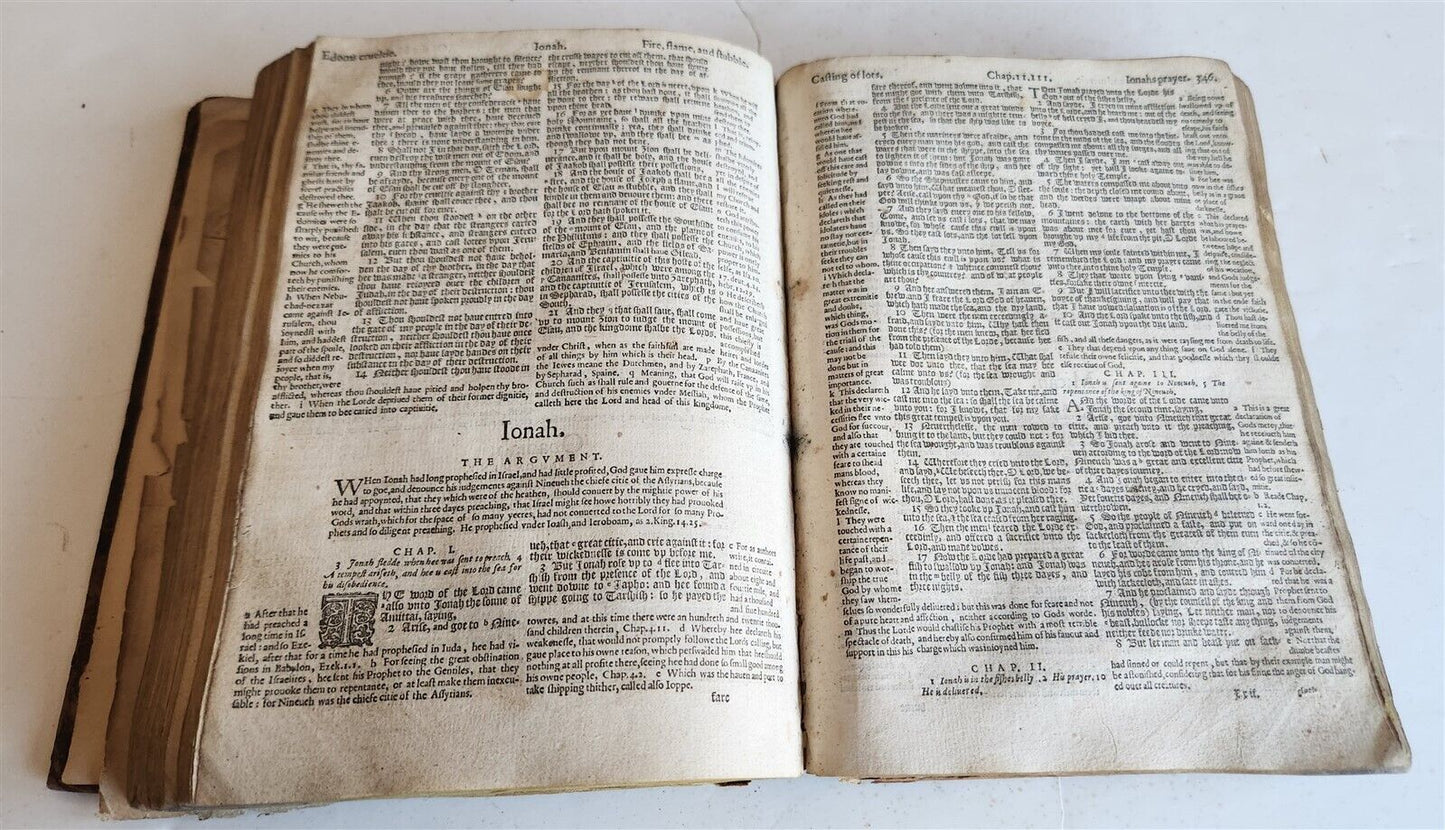 1594 BIBLE in ENGLISH antique Old & New Testament CHRISTOPHER BARKER 16th cent.