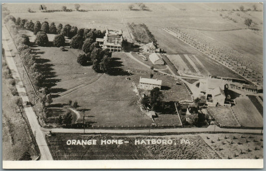 HATBORO PA ORANGE HOME VINTAGE REAL PHOTO POSTCARD RPPC