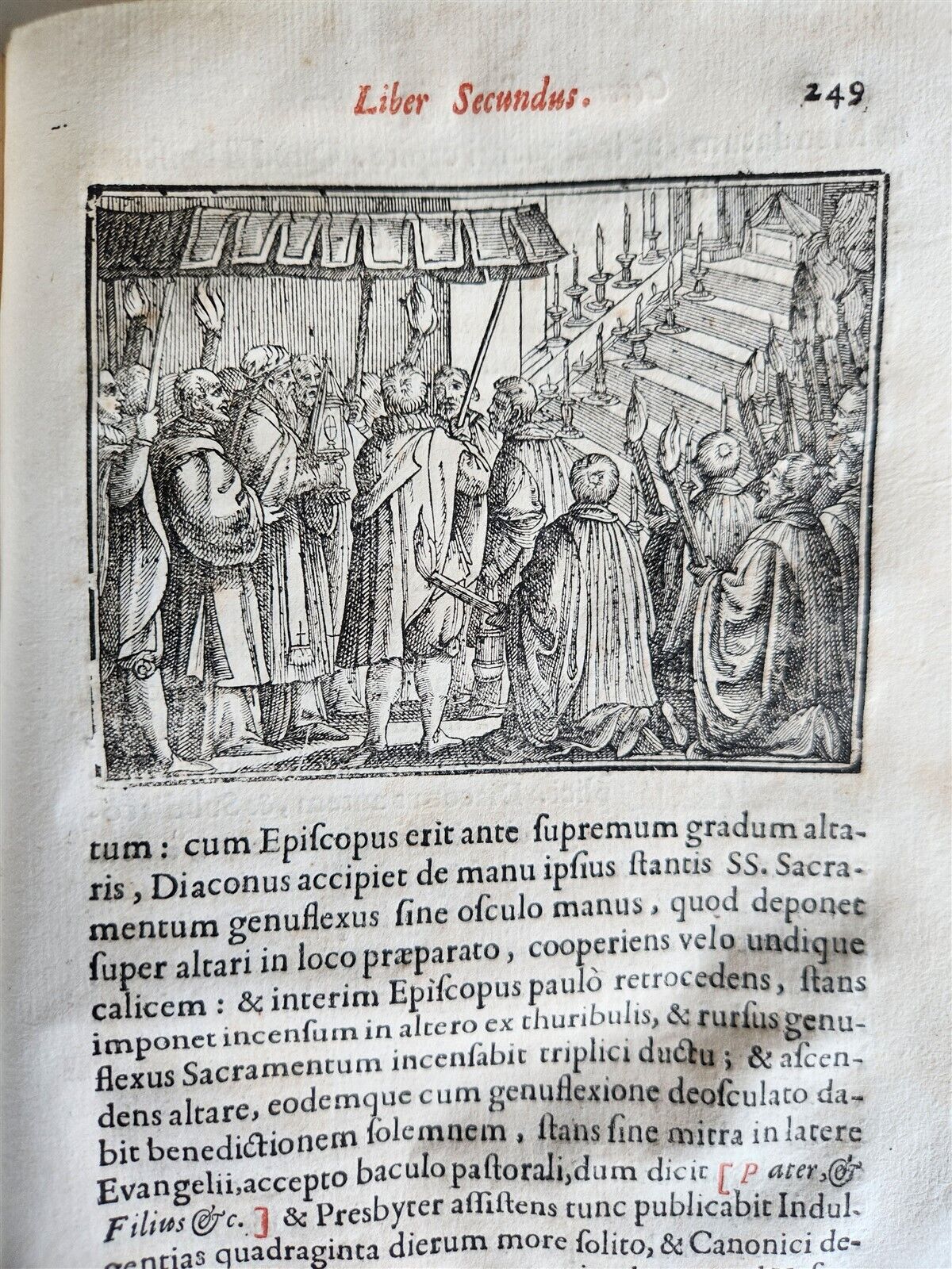 1713 CEREMONIALE EPISCOPORUM antique ILLUSTRATED VELLUM BINDING