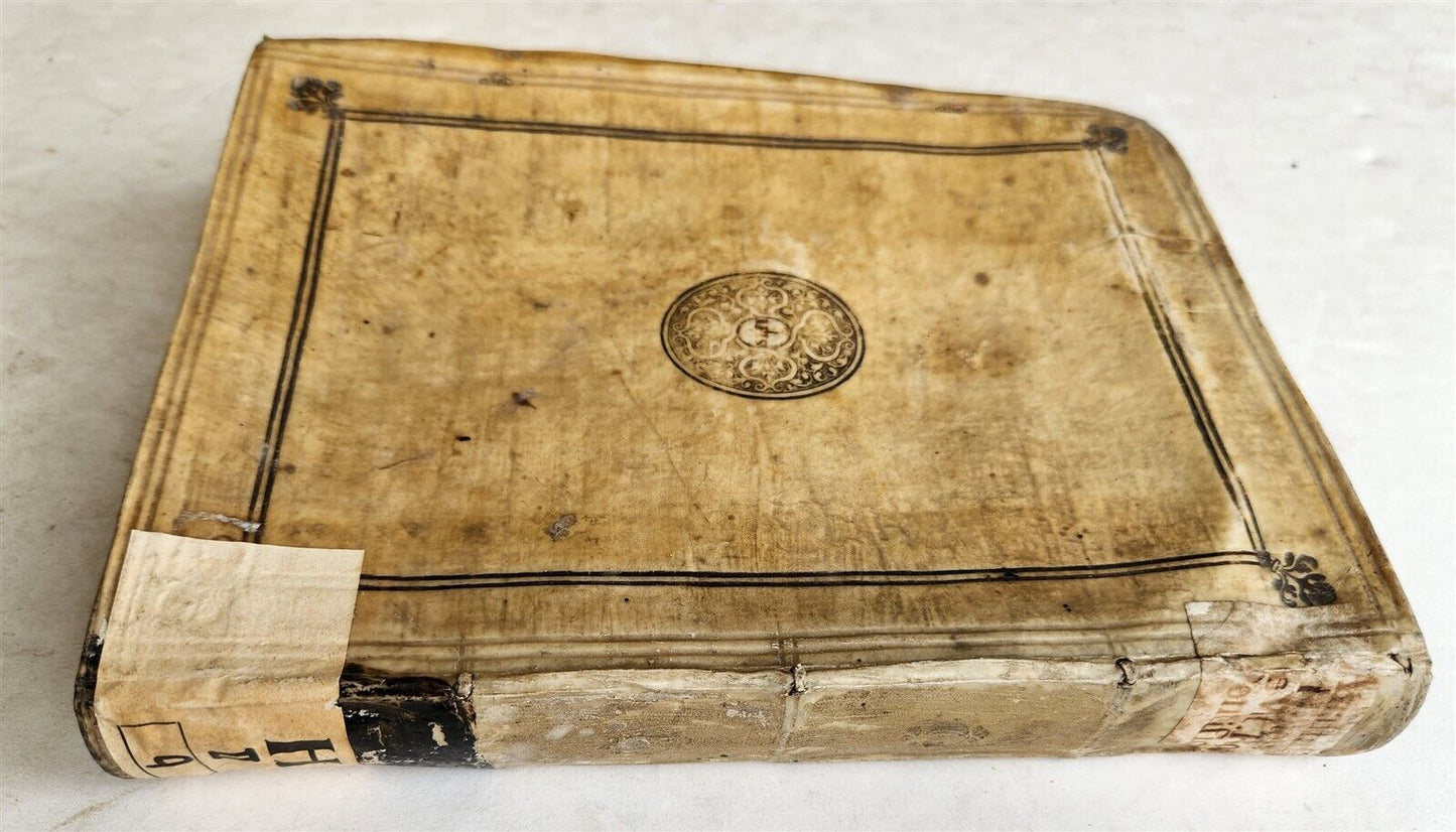 1602 HISTORY of POPES by Anastasius Bibliothecarius antique VELLUM