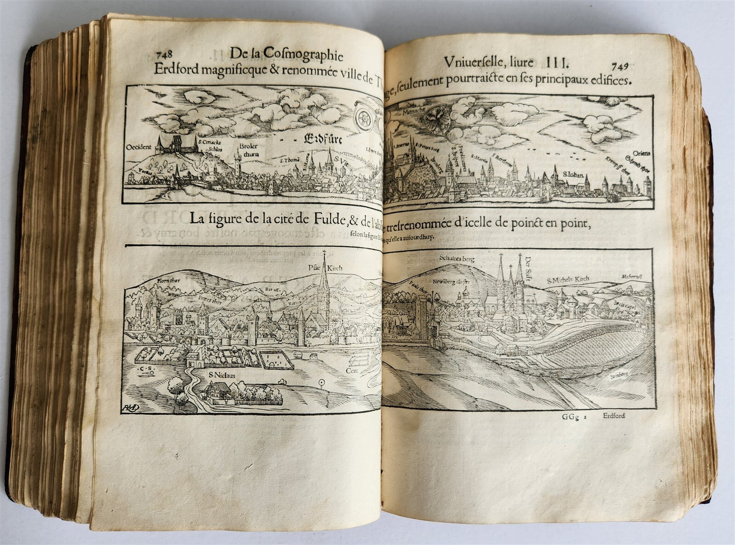 1556 COSMOGRAPHY by Sebastian Munster antique RARE ILLUSTRATED 16th cent. FOLIO