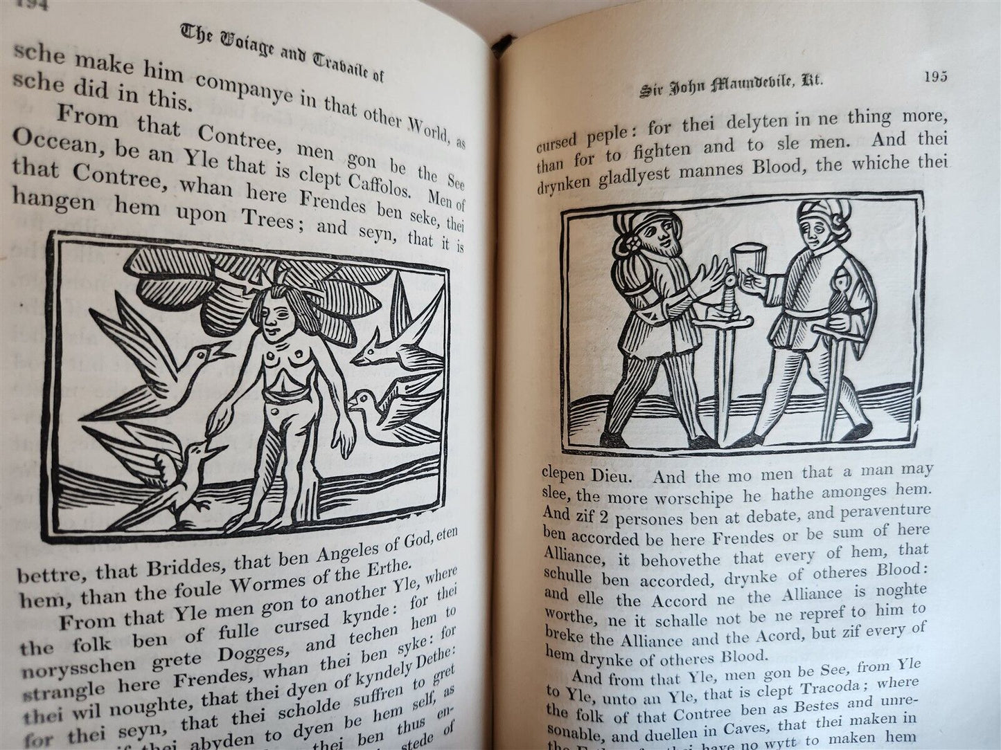 1839 Voiage and Travaile of Sir John Maundevile ILLUSTRATED antique