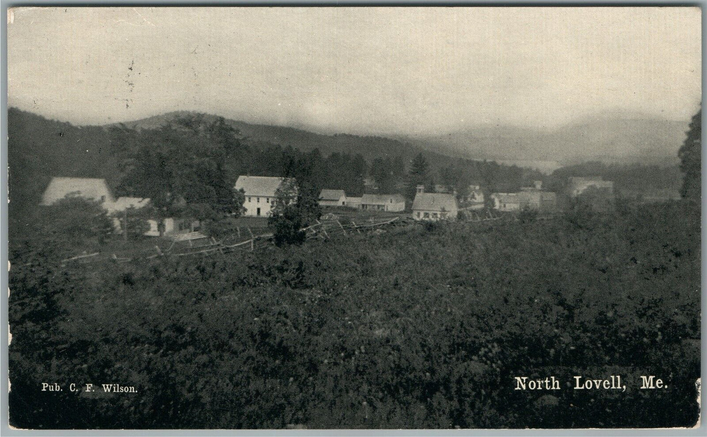 NORTH LOVELL ME ANTIQUE POSTCARD