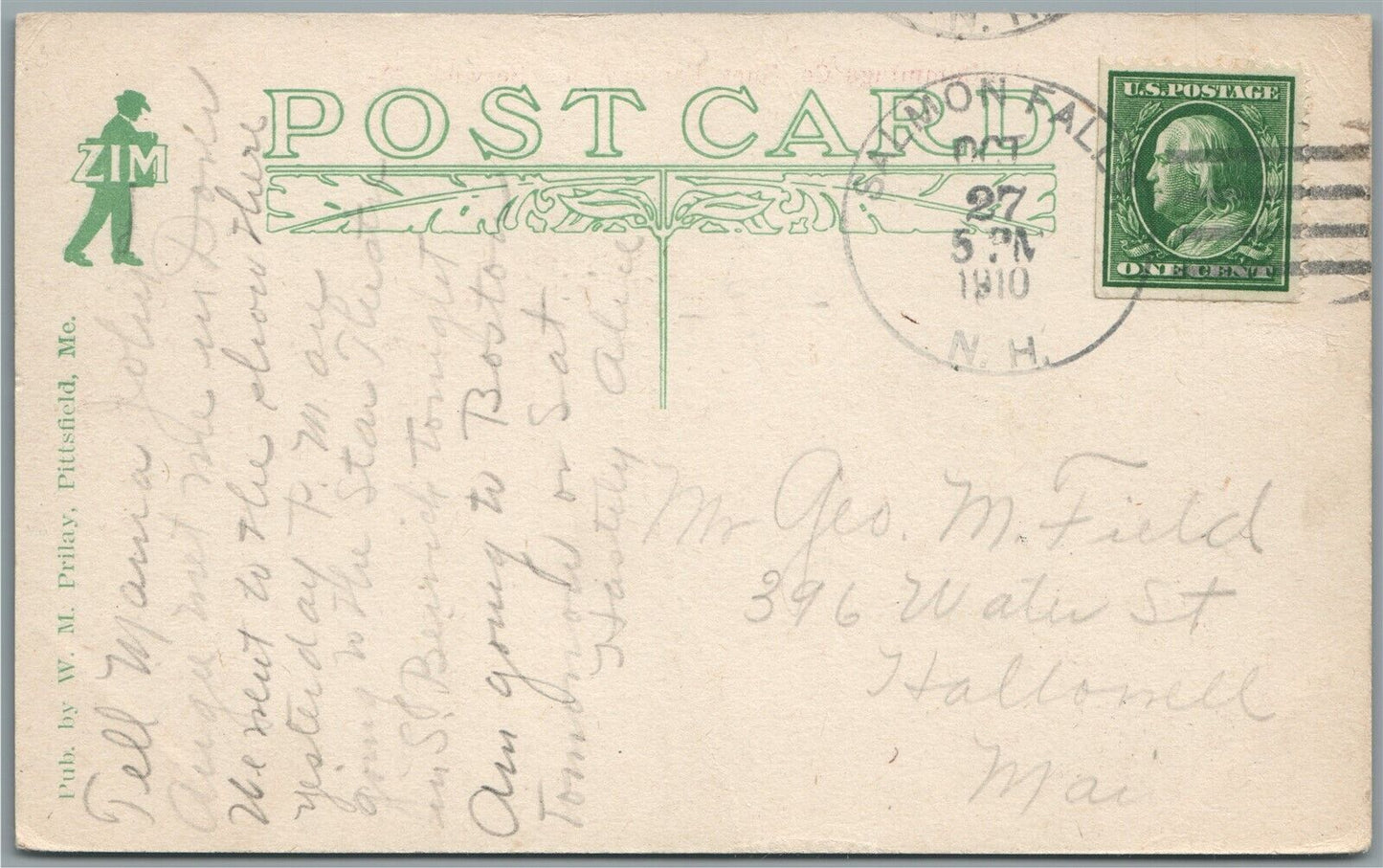 SOUTH BERWICK ME SHOE FACTORY ANTIQUE POSTCARD