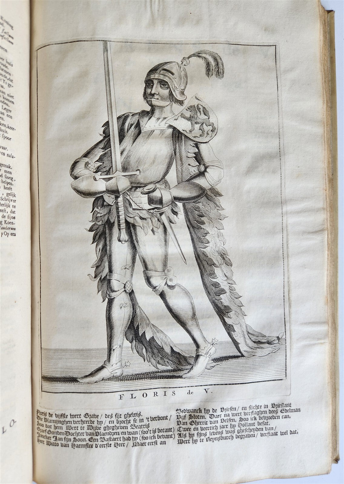 1699 CHRONICLE of COUNTS of HOLLAND antique ILLUSTRATED FOLIO vellum bound